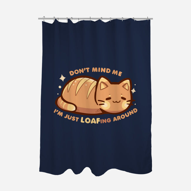 LOAFing Around Cat-None-Polyester-Shower Curtain-TechraNova