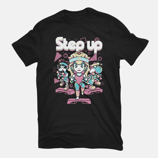 Step Up Peach-Womens-Fitted-Tee-Sketchdemao