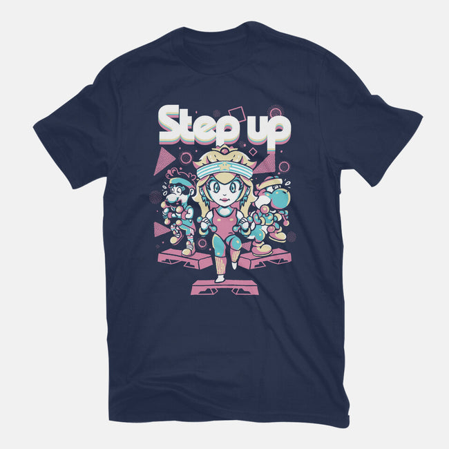 Step Up Peach-Womens-Fitted-Tee-Sketchdemao