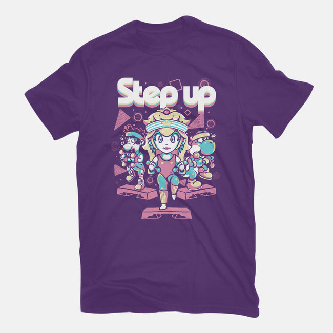 Step Up Peach-Womens-Fitted-Tee-Sketchdemao