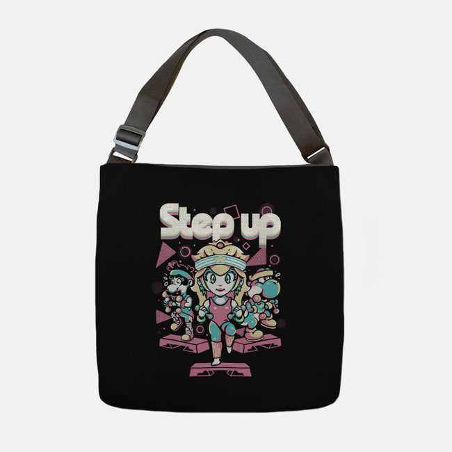 Step Up Peach-None-Adjustable Tote-Bag-Sketchdemao