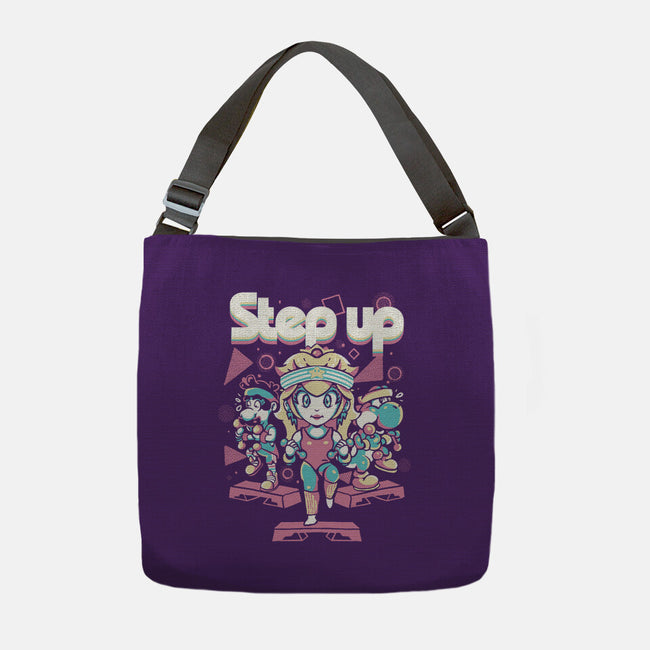 Step Up Peach-None-Adjustable Tote-Bag-Sketchdemao