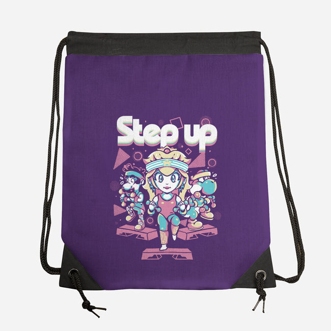 Step Up Peach-None-Drawstring-Bag-Sketchdemao