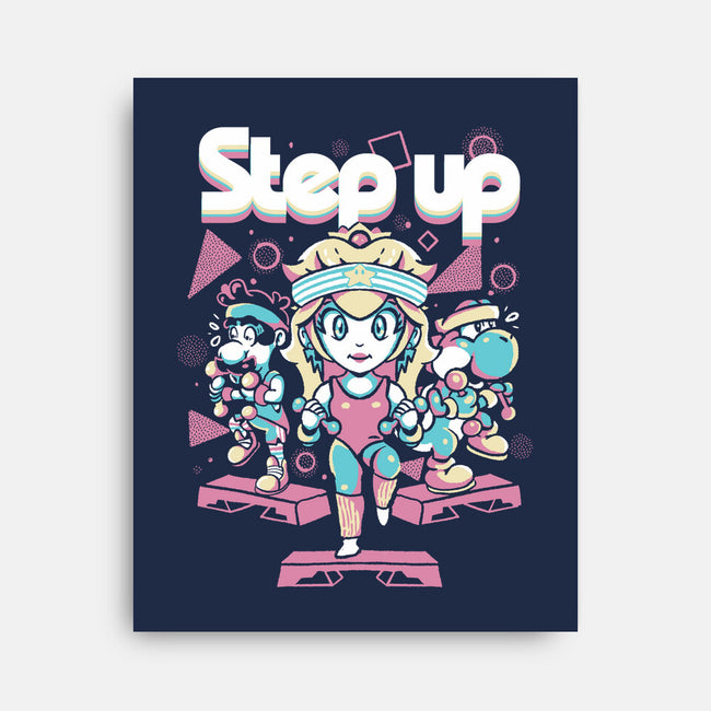 Step Up Peach-None-Stretched-Canvas-Sketchdemao