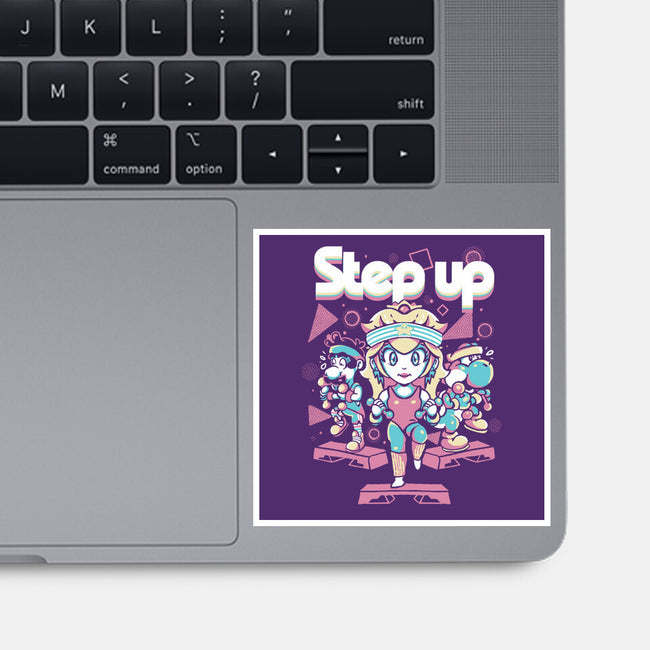 Step Up Peach-None-Glossy-Sticker-Sketchdemao