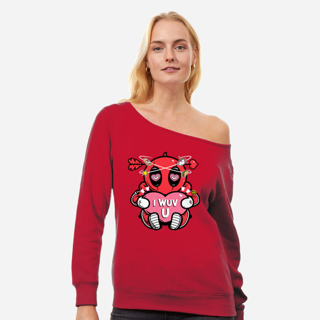 I Wuv You-Womens-Off Shoulder-Sweatshirt-krisren28