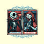 Skeleton Romance-None-Removable Cover w Insert-Throw Pillow-glitchygorilla