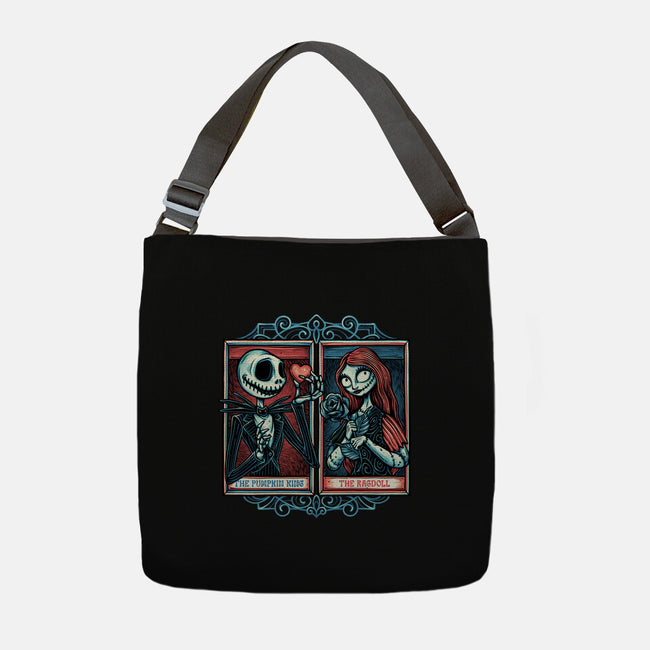 Skeleton Romance-None-Adjustable Tote-Bag-glitchygorilla