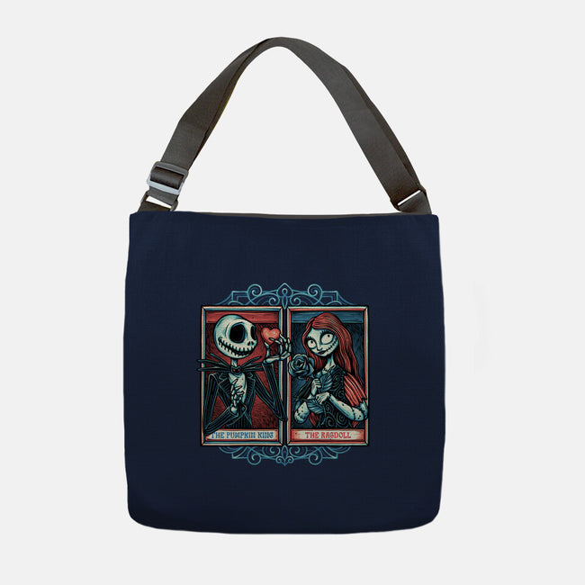 Skeleton Romance-None-Adjustable Tote-Bag-glitchygorilla