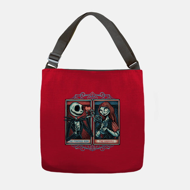 Skeleton Romance-None-Adjustable Tote-Bag-glitchygorilla