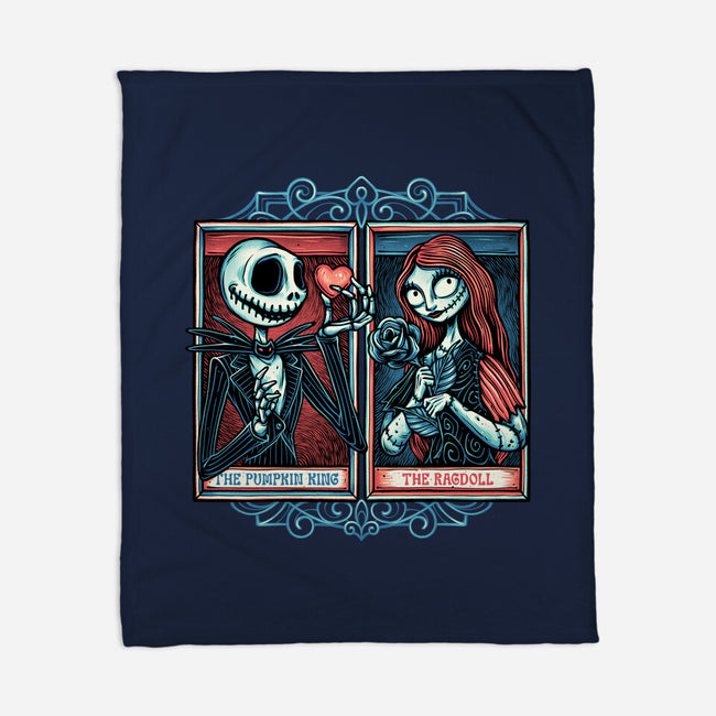 Skeleton Romance-None-Fleece-Blanket-glitchygorilla