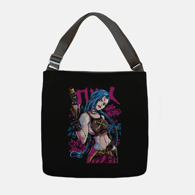 Blue Hair Was Here-None-Adjustable Tote-Bag-Nihon Bunka
