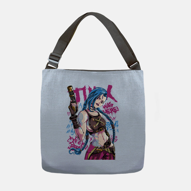 Blue Hair Was Here-None-Adjustable Tote-Bag-Nihon Bunka