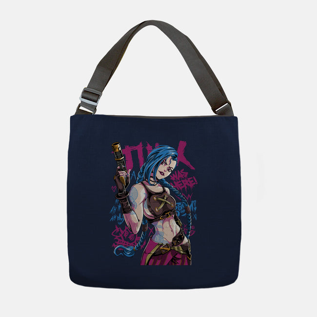 Blue Hair Was Here-None-Adjustable Tote-Bag-Nihon Bunka