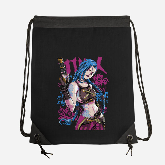 Blue Hair Was Here-None-Drawstring-Bag-Nihon Bunka