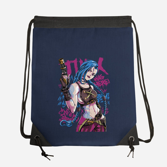 Blue Hair Was Here-None-Drawstring-Bag-Nihon Bunka