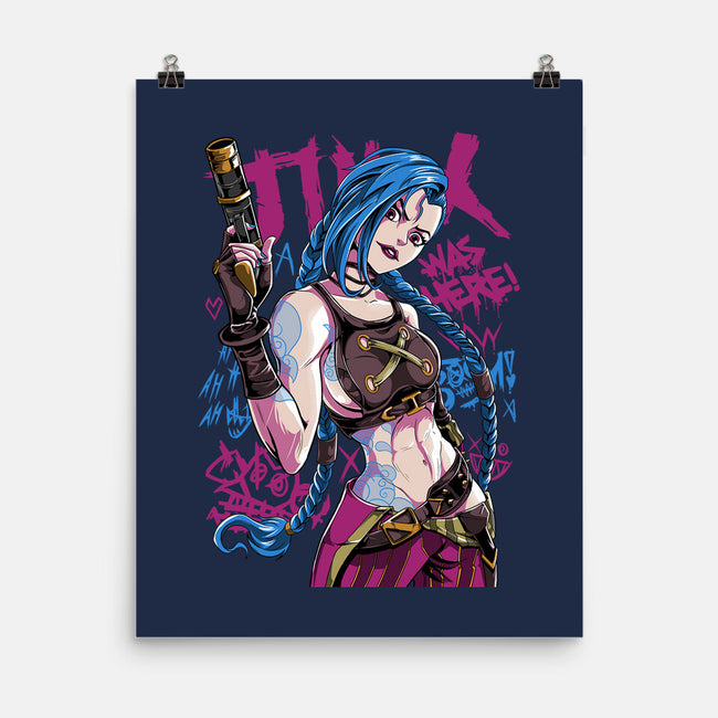 Blue Hair Was Here-None-Matte-Poster-Nihon Bunka