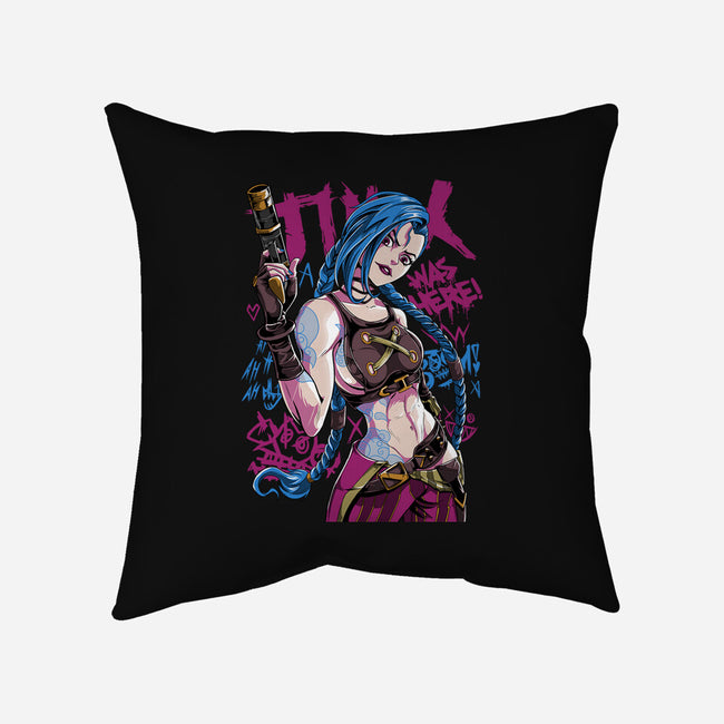 Blue Hair Was Here-None-Removable Cover w Insert-Throw Pillow-Nihon Bunka