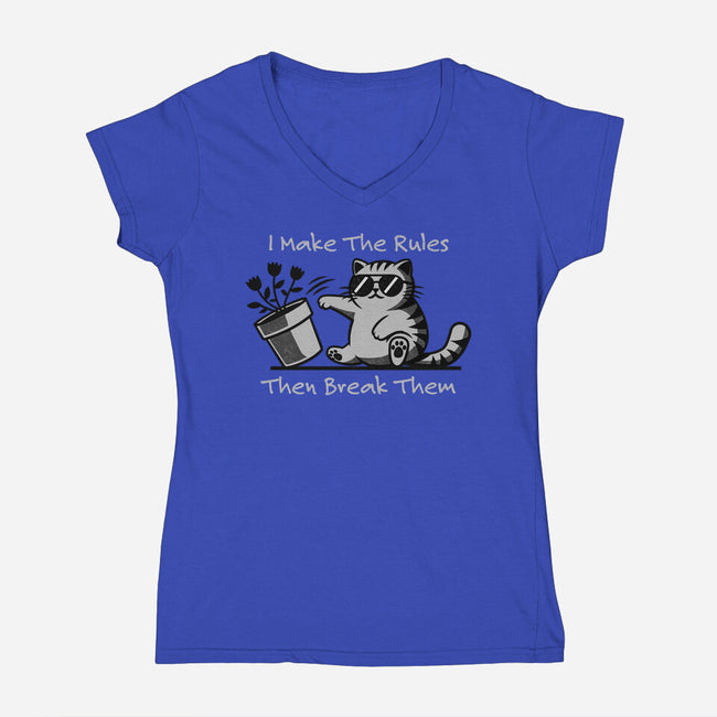 I Make The Rules-Womens-V-Neck-Tee-Herk Up Tees