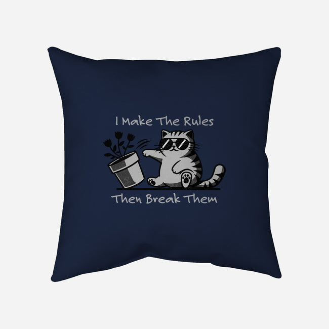 I Make The Rules-None-Removable Cover w Insert-Throw Pillow-Herk Up Tees