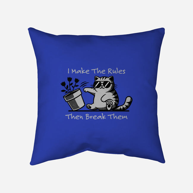 I Make The Rules-None-Removable Cover w Insert-Throw Pillow-Herk Up Tees