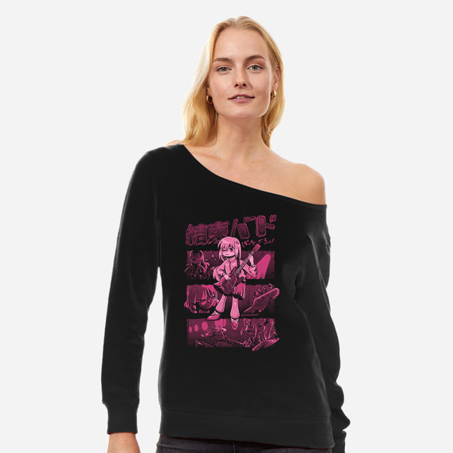 Girl Rock Band-Womens-Off Shoulder-Sweatshirt-giovanagiberti