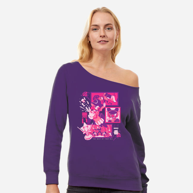 The Best Of Them All-Womens-Off Shoulder-Sweatshirt-Sketchdemao