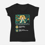 How To Play Ocarina Well-Womens-V-Neck-Tee-Sketchdemao