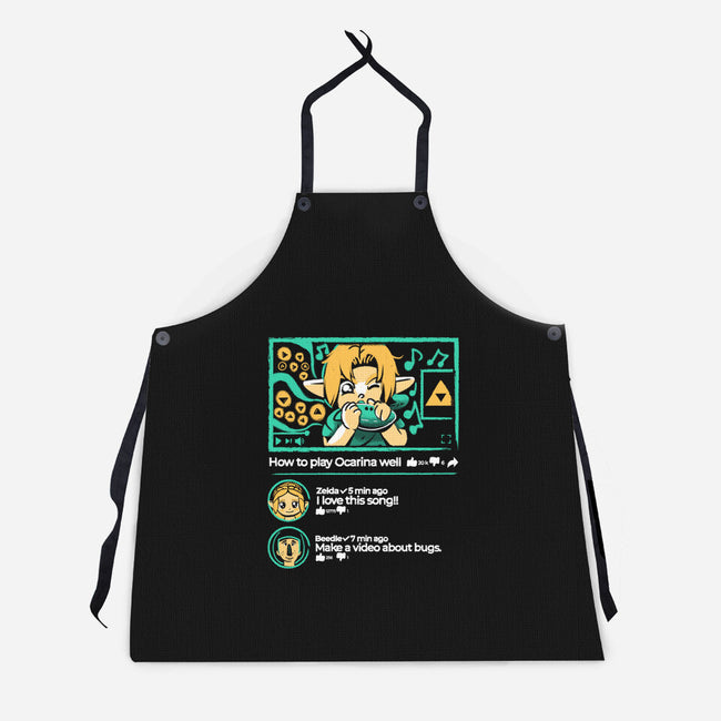 How To Play Ocarina Well-Unisex-Kitchen-Apron-Sketchdemao