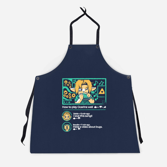 How To Play Ocarina Well-Unisex-Kitchen-Apron-Sketchdemao