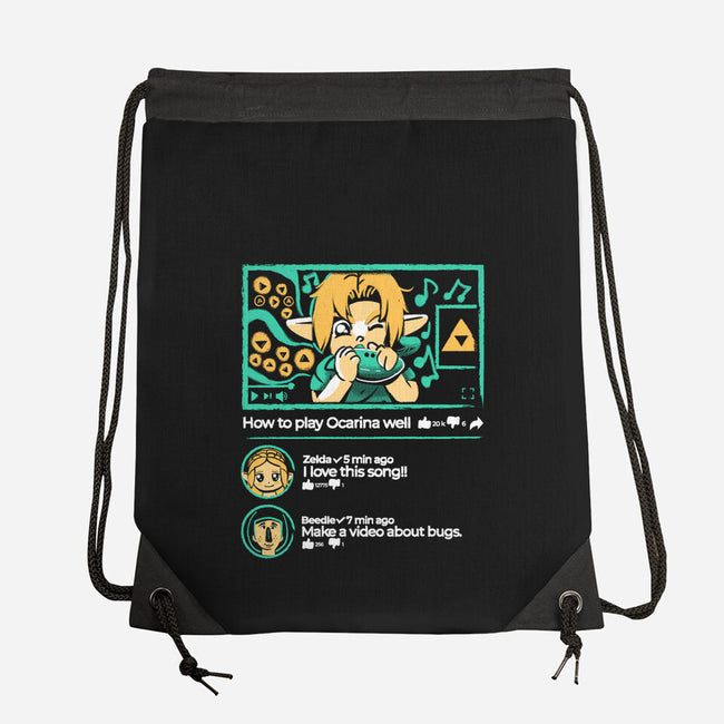 How To Play Ocarina Well-None-Drawstring-Bag-Sketchdemao