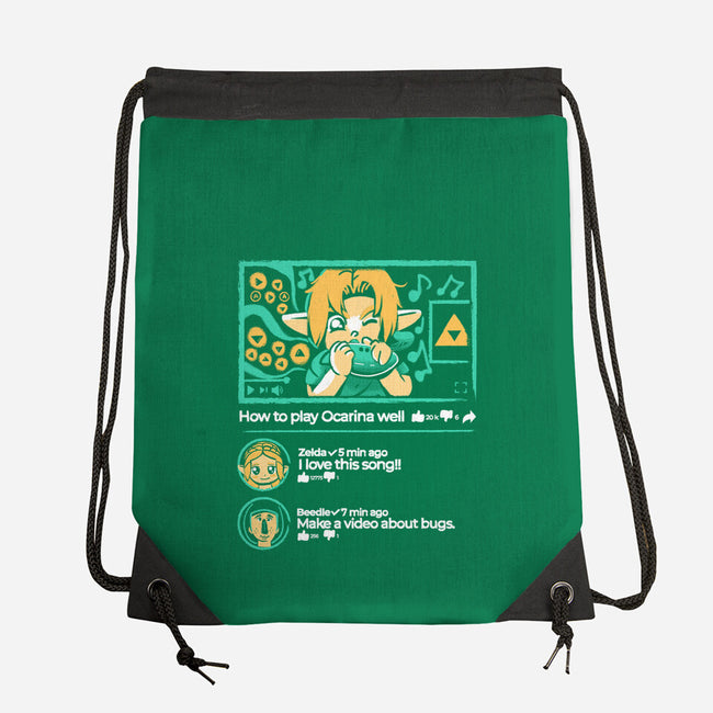 How To Play Ocarina Well-None-Drawstring-Bag-Sketchdemao