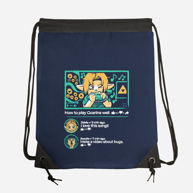 How To Play Ocarina Well-None-Drawstring-Bag-Sketchdemao
