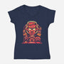 Full Power-Womens-V-Neck-Tee-Sketchdemao