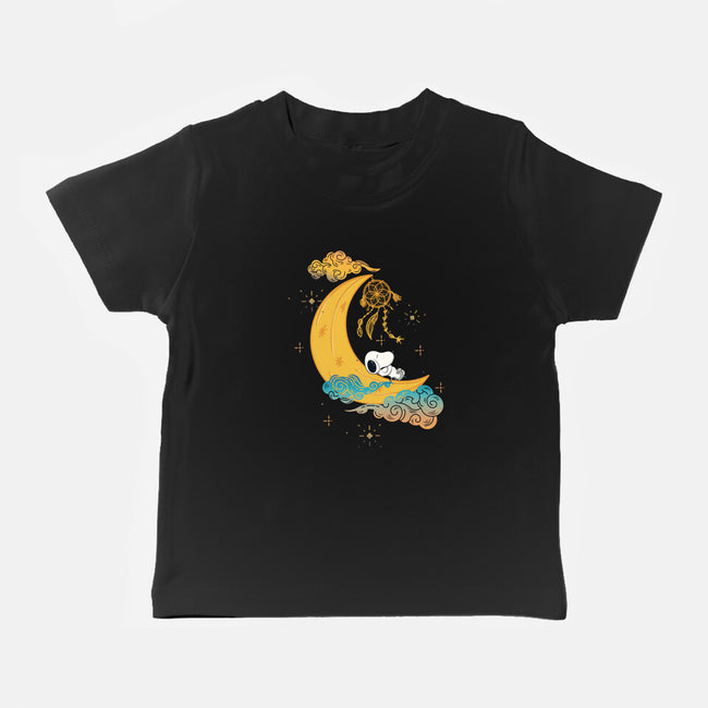 Snoopy Moon-Baby-Basic-Tee-MaxoArt