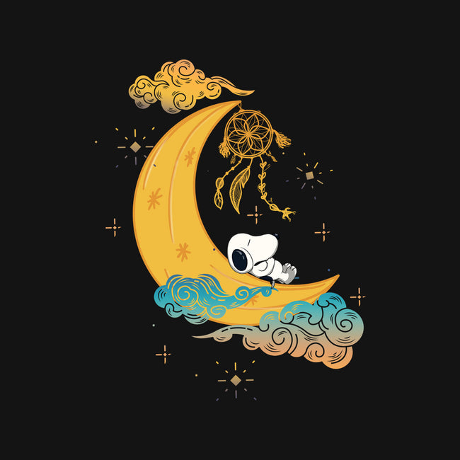 Snoopy Moon-Womens-Basic-Tee-MaxoArt