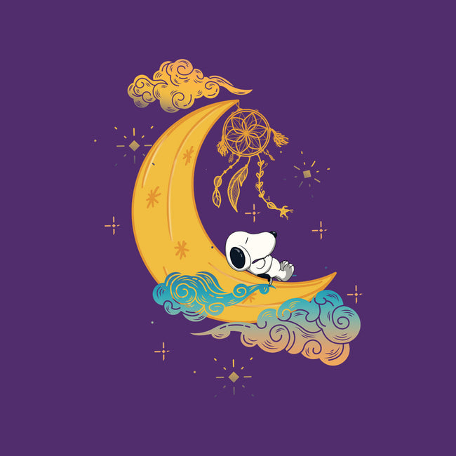 Snoopy Moon-Womens-Basic-Tee-MaxoArt