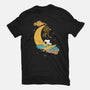 Snoopy Moon-Womens-Fitted-Tee-MaxoArt
