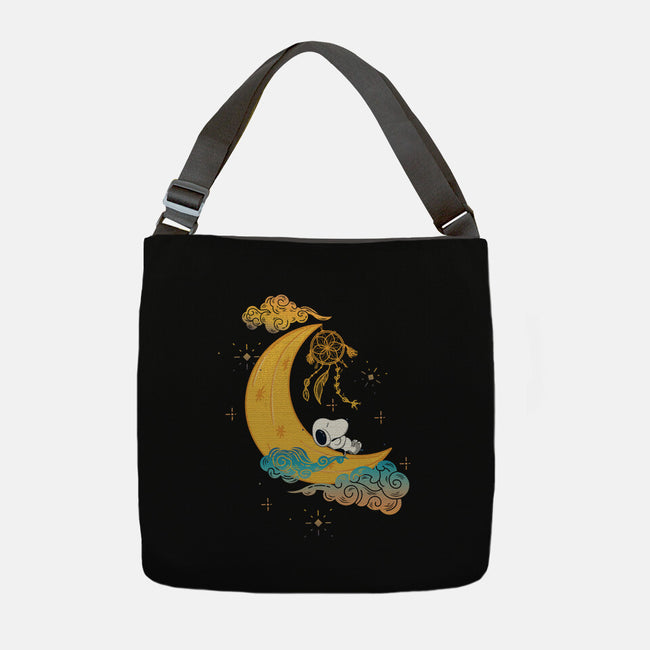 Snoopy Moon-None-Adjustable Tote-Bag-MaxoArt