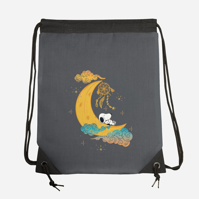 Snoopy Moon-None-Drawstring-Bag-MaxoArt