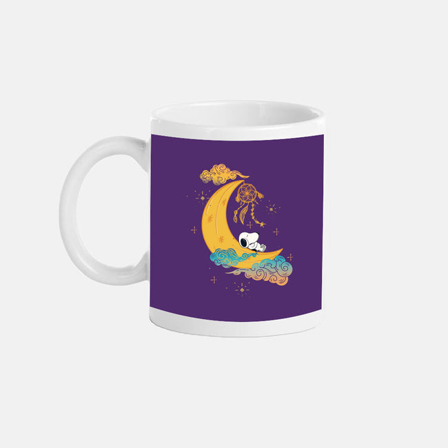 Snoopy Moon-None-Mug-Drinkware-MaxoArt