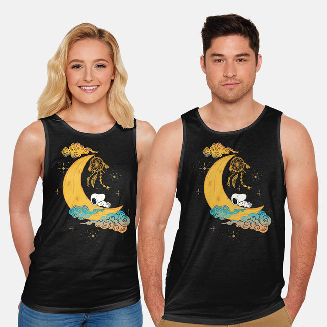 Snoopy Moon-Unisex-Basic-Tank-MaxoArt