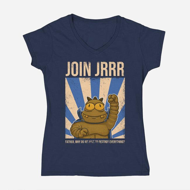 Join Jrrr-Womens-V-Neck-Tee-trheewood