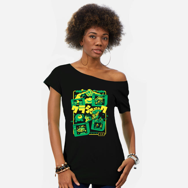 Hero Awakes-Womens-Off Shoulder-Tee-Sketchdemao