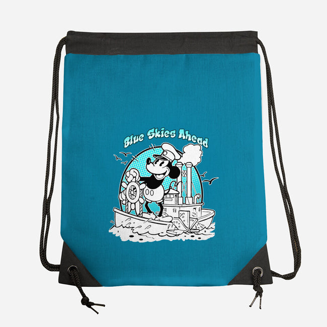 Blue Skies Ahead-None-Drawstring-Bag-palmstreet
