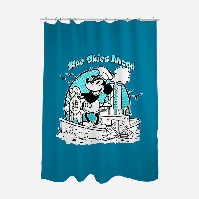 Blue Skies Ahead-None-Polyester-Shower Curtain-palmstreet