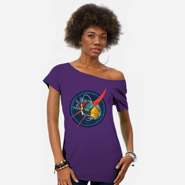 I Am A Asteroid-Womens-Off Shoulder-Tee-nickzzarto