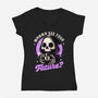 Skull Luck Ball-Womens-V-Neck-Tee-Studio Mootant