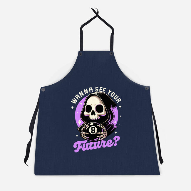 Skull Luck Ball-Unisex-Kitchen-Apron-Studio Mootant