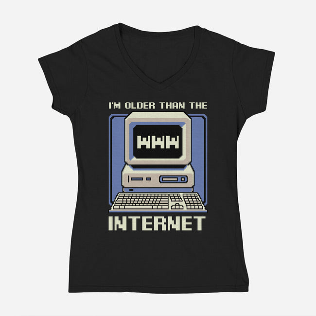 Older Than The Internet-Womens-V-Neck-Tee-Studio Mootant